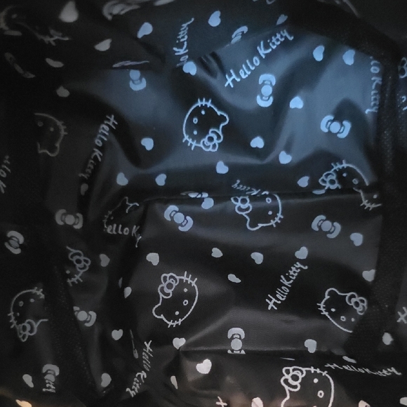 Hello Kitty Makeup Bag Accessory Bag Black and Pink - Picture 6 of 6